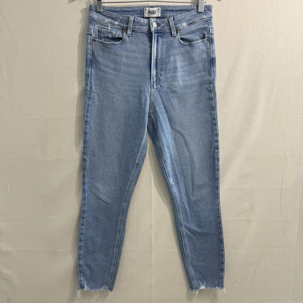 PAIGE skinny ankle jeans raw, distressed hem Women Size 28